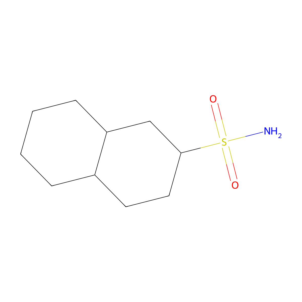 Decahydronaphthalene-2-sulfonamide molecular structure, CAS 858201-02-2