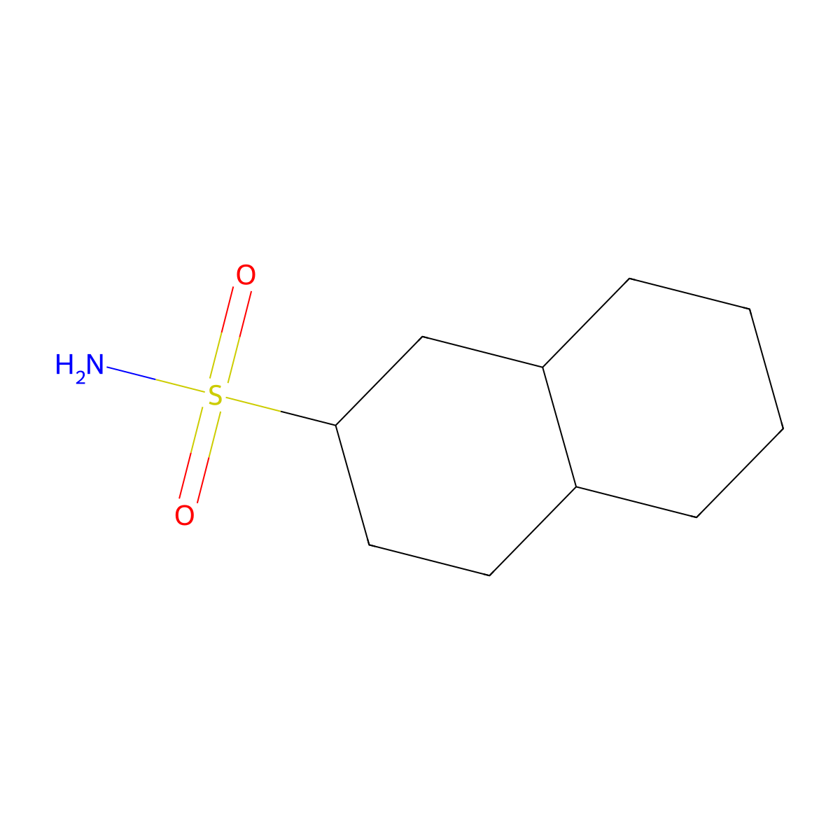 Decahydronaphthalene-2-sulfonamide molecular structure, CAS 858201-02-2