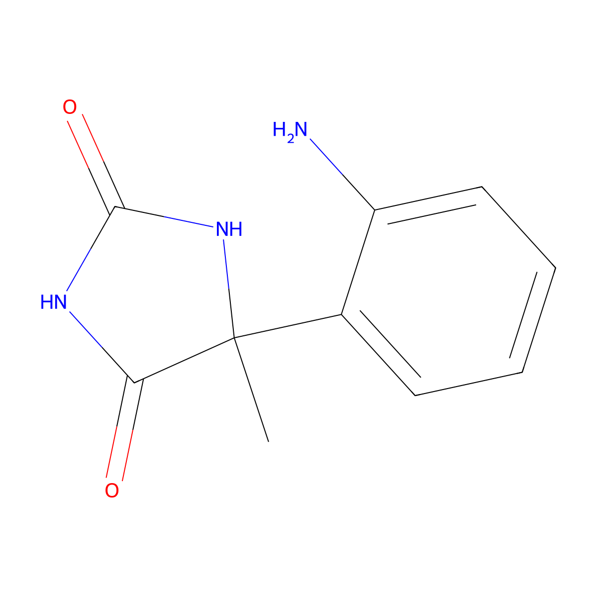 5-(2-Aminophenyl)-5-methylimidazolidine-2,4-dione molecular structure, CAS 858204-20-3