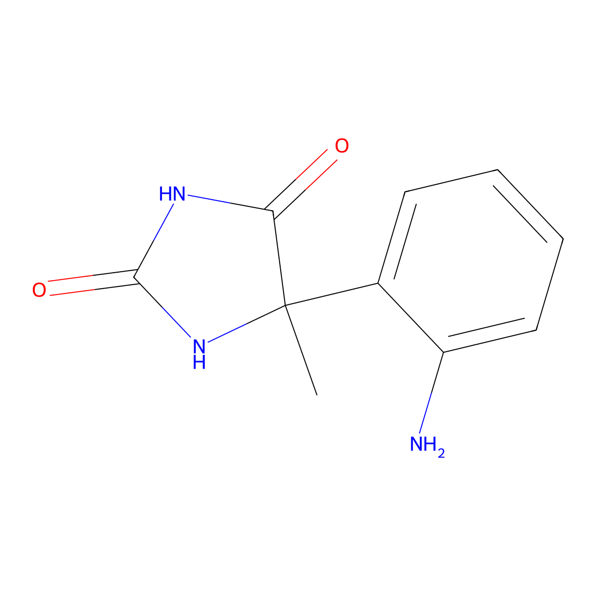 5-(2-Aminophenyl)-5-methylimidazolidine-2,4-dione molecular structure, CAS 858204-20-3