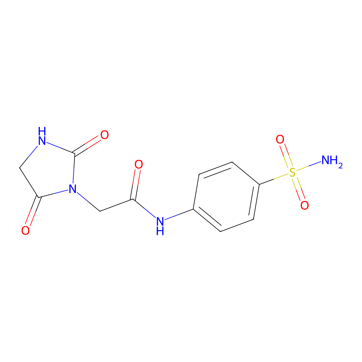 2-(2,5-dioxoimidazolidin-1-yl)-N-(4-sulfamoylphenyl)acetamide molecular structure, CAS 858207-24-6