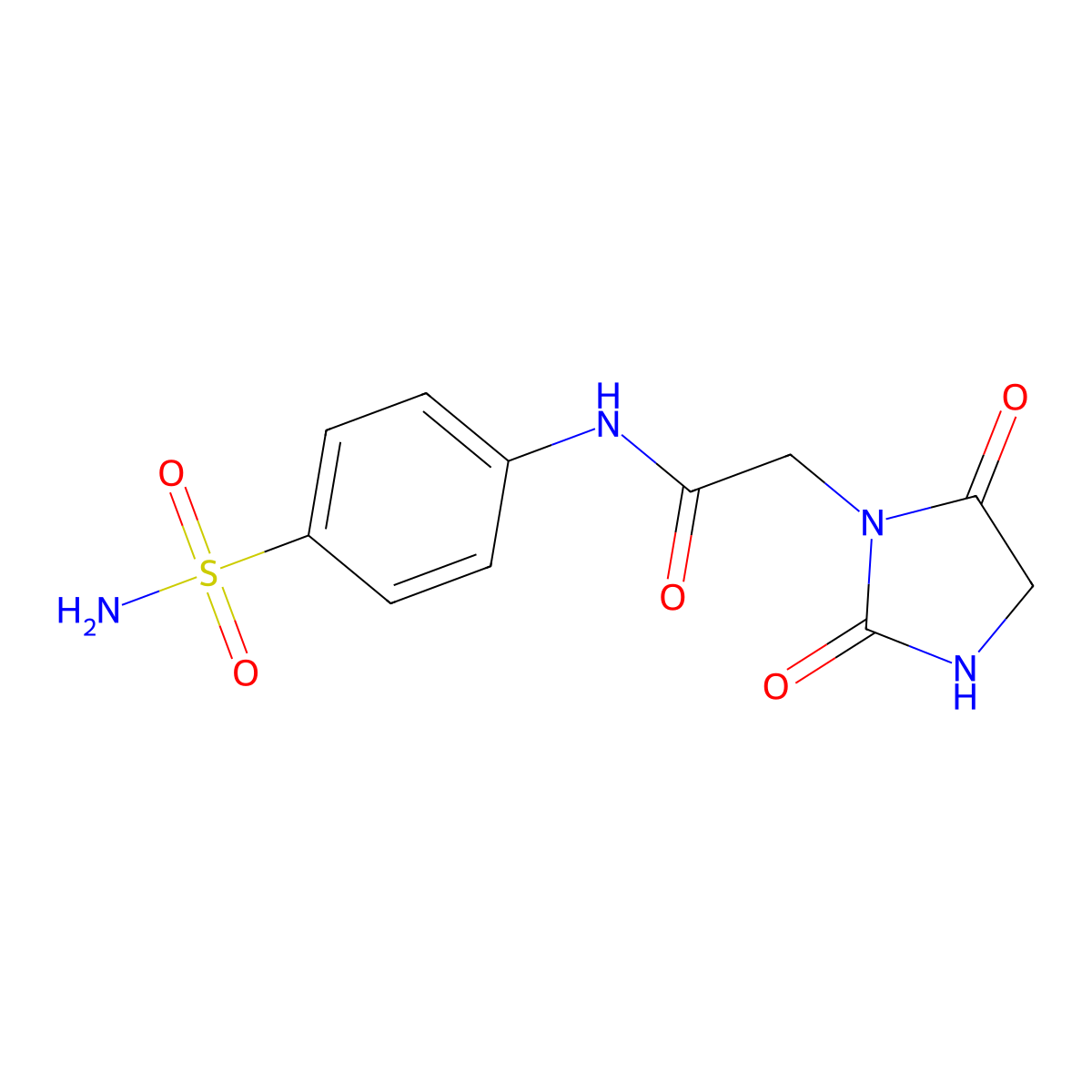 2-(2,5-dioxoimidazolidin-1-yl)-N-(4-sulfamoylphenyl)acetamide molecular structure, CAS 858207-24-6