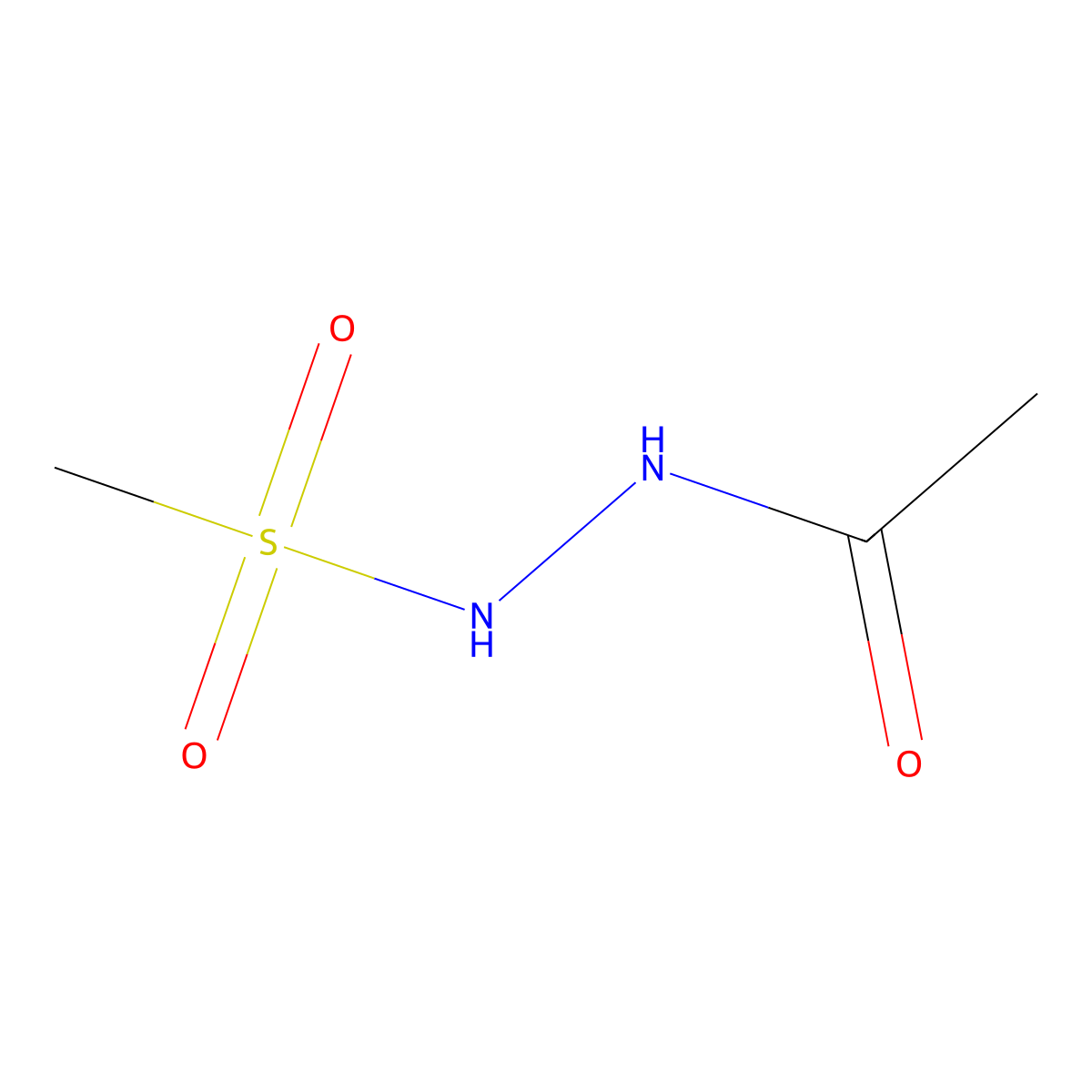 N'-Methanesulfonylacetohydrazide molecular structure, CAS 858209-02-6