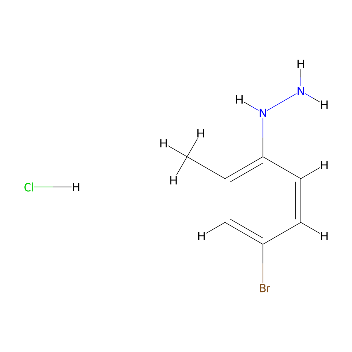 (4-Bromo-2-methylphenyl)hydrazine hydrochloride molecular structure, CAS 858209-27-5