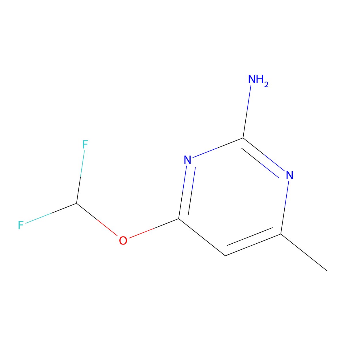 4-(Difluoromethoxy)-6-methylpyrimidin-2-amine molecular structure, CAS 85821-30-3