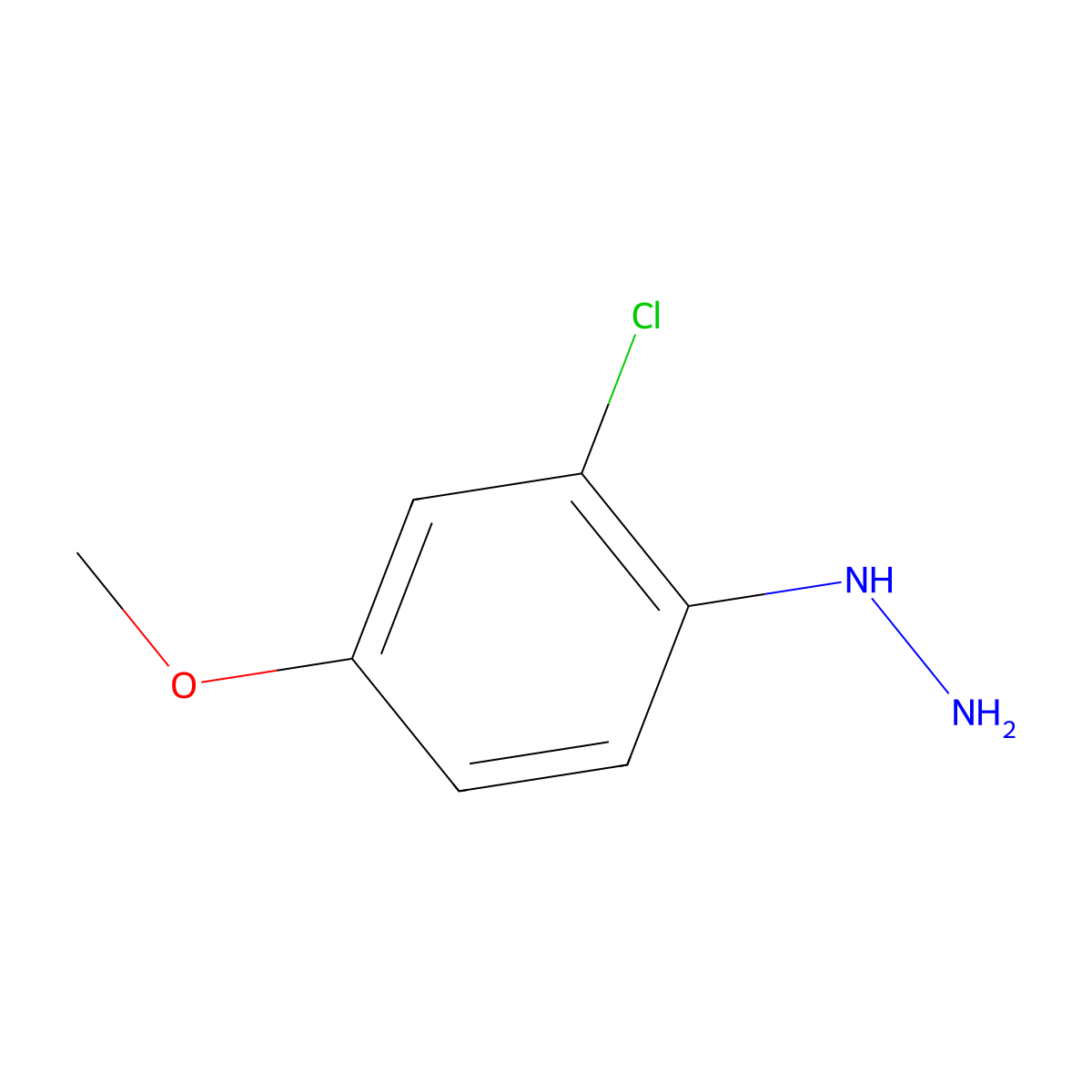 (2-Chloro-4-methoxyphenyl)hydrazine molecular structure, CAS 858210-64-7