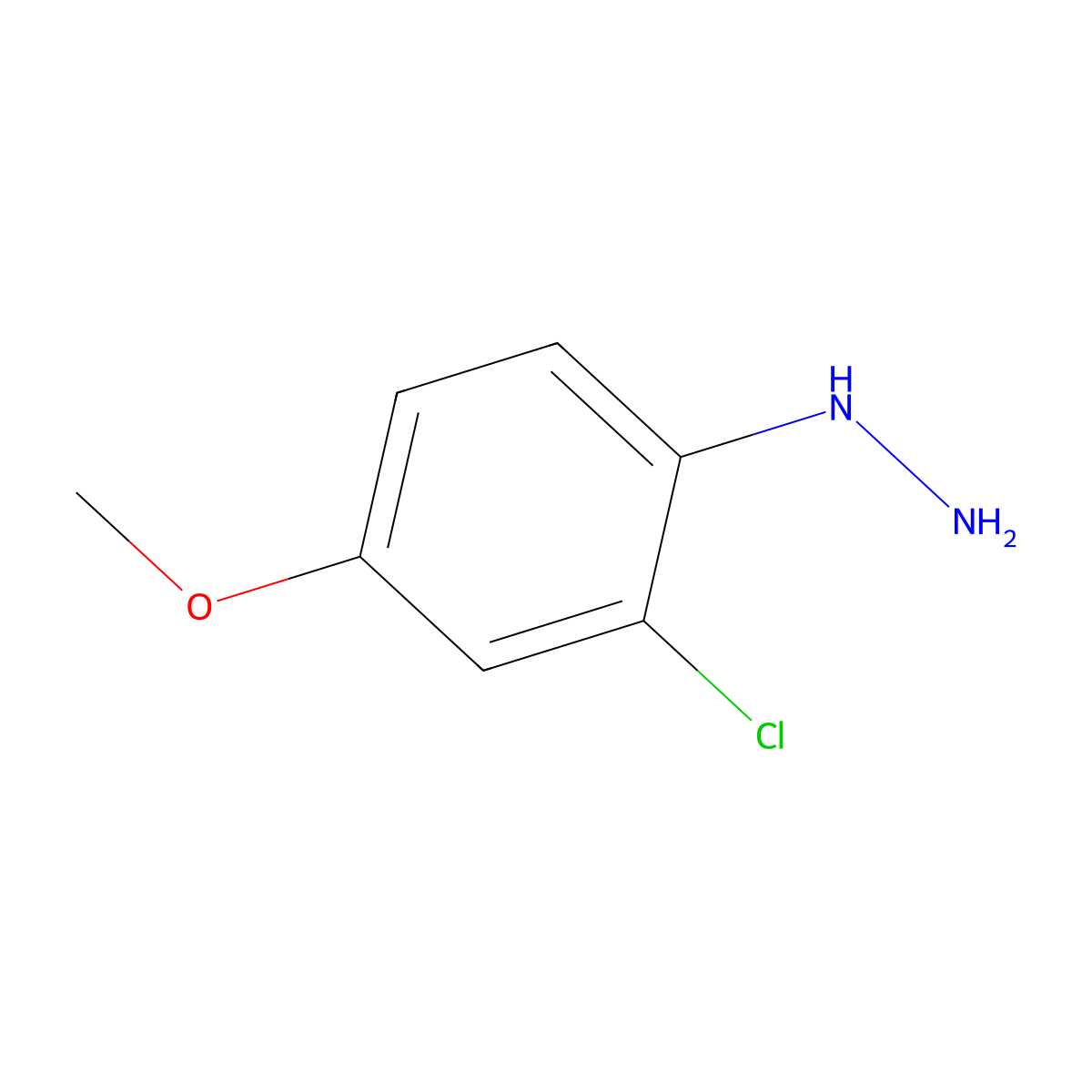 (2-Chloro-4-methoxyphenyl)hydrazine molecular structure, CAS 858210-64-7