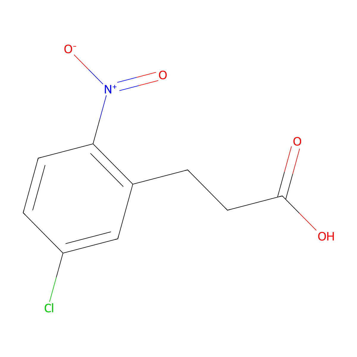 3-(5-Chloro-2-nitrophenyl)propanoic acid molecular structure, CAS 858215-00-6