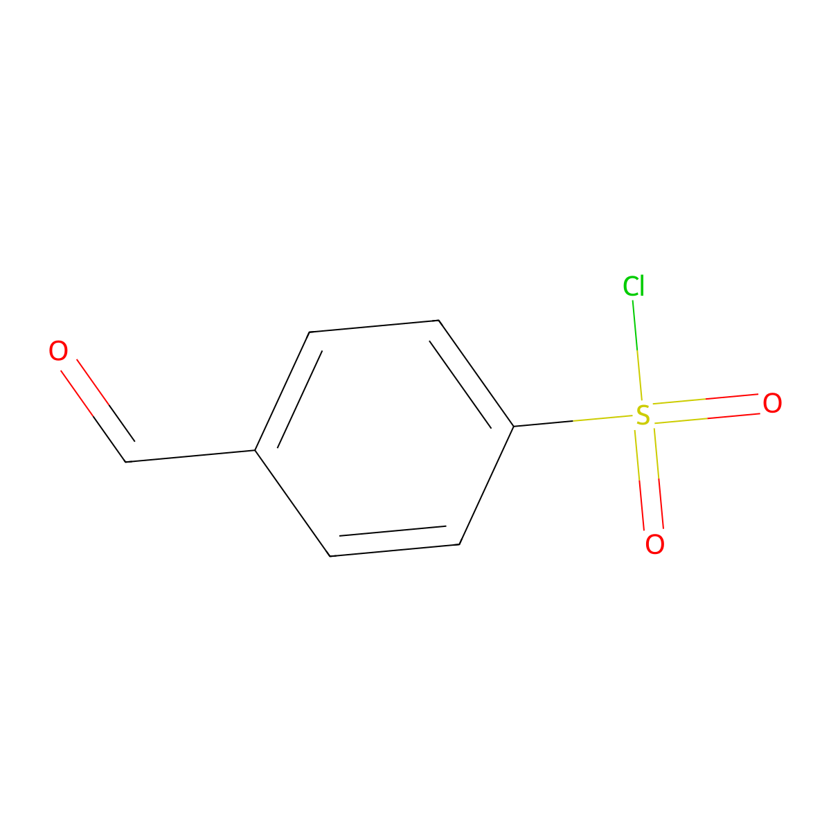 4-Formylbenzene-1-sulfonyl chloride molecular structure, CAS 85822-16-8