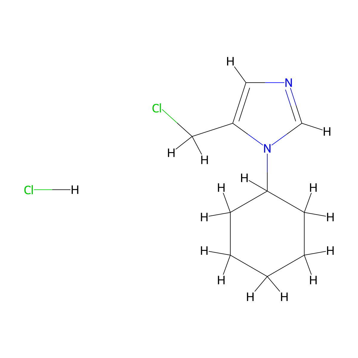 5-(Chloromethyl)-1-cyclohexyl-1H-imidazole hydrochloride molecular structure, CAS 858220-96-9