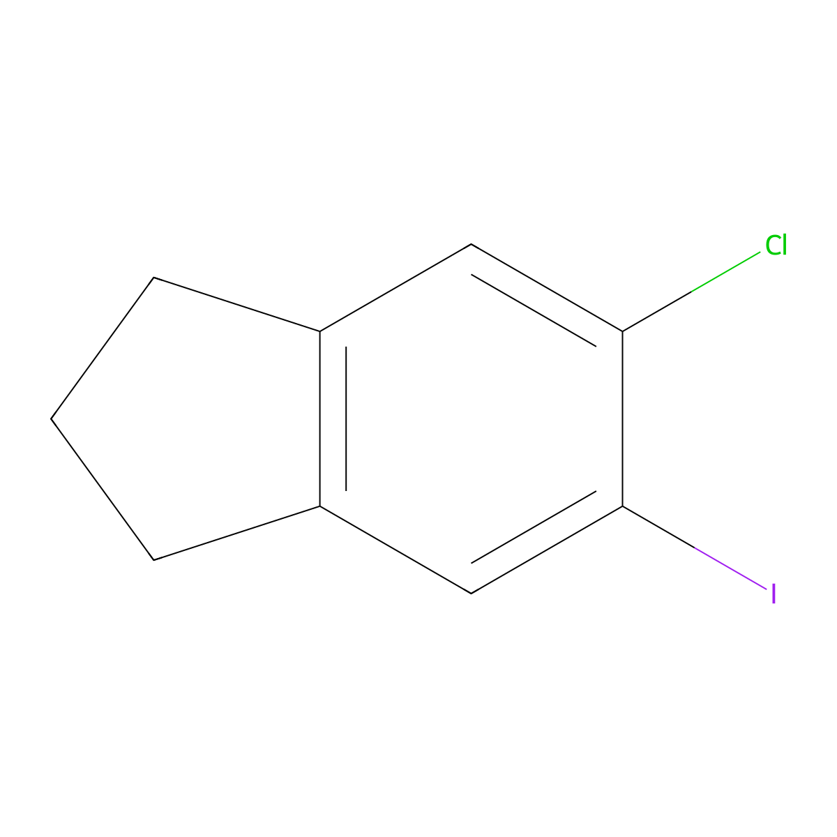 5-Chloro-6-iodo-2,3-dihydro-1H-indene molecular structure, CAS 858224-83-6