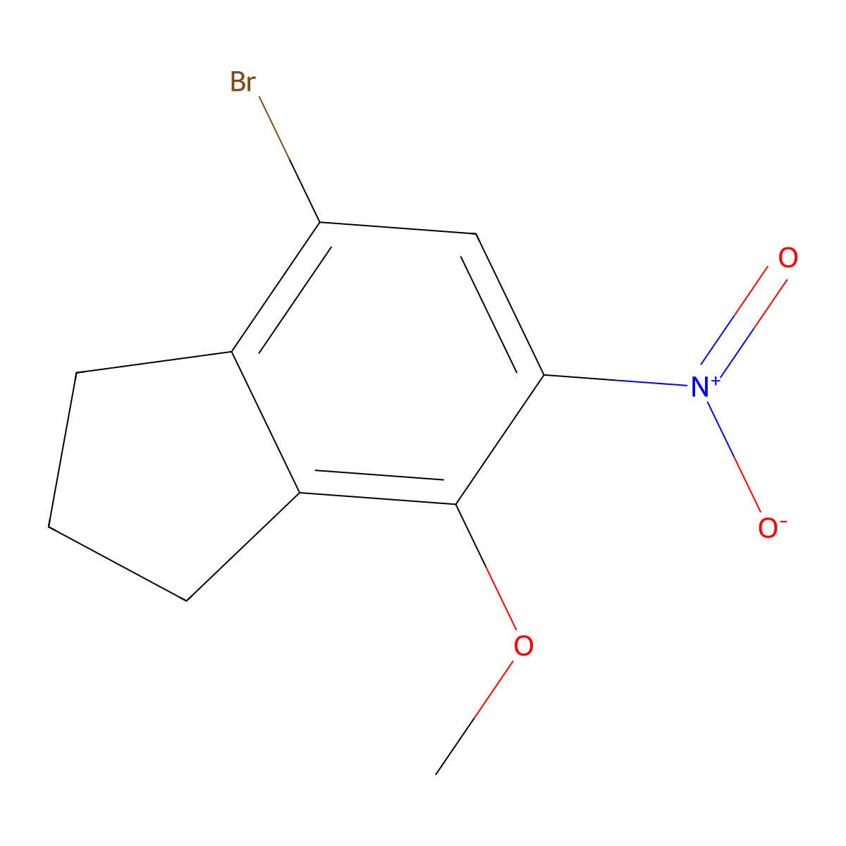7-Bromo-4-methoxy-5-nitro-2,3-dihydro-1H-indene molecular structure, CAS 858224-91-6