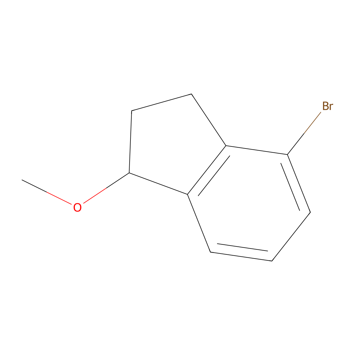 4-bromo-1-methoxy-2,3-dihydro-1H-indene molecular structure, CAS 858224-93-8