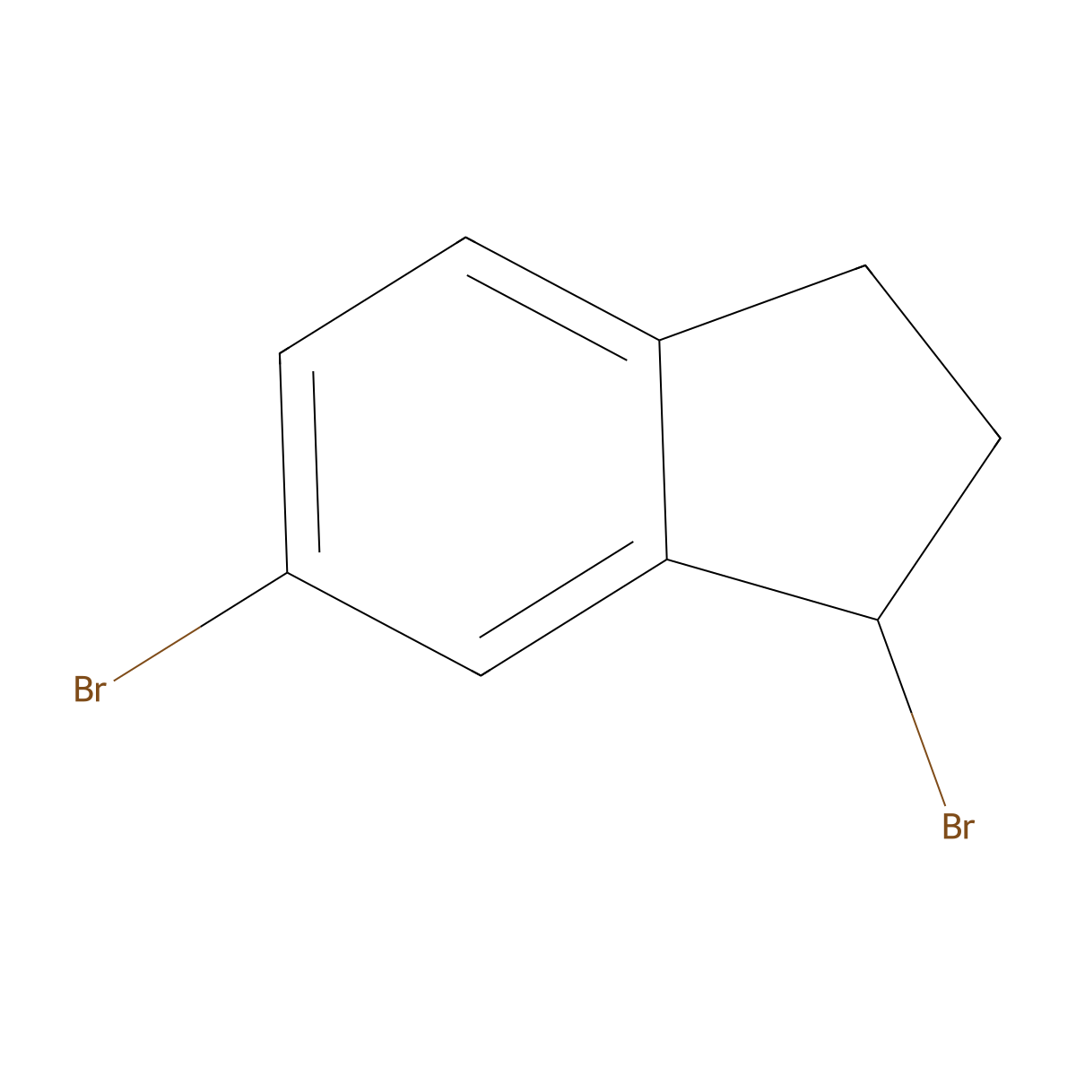 1,6-dibromo-2,3-dihydro-1H-indene molecular structure, CAS 858224-98-3