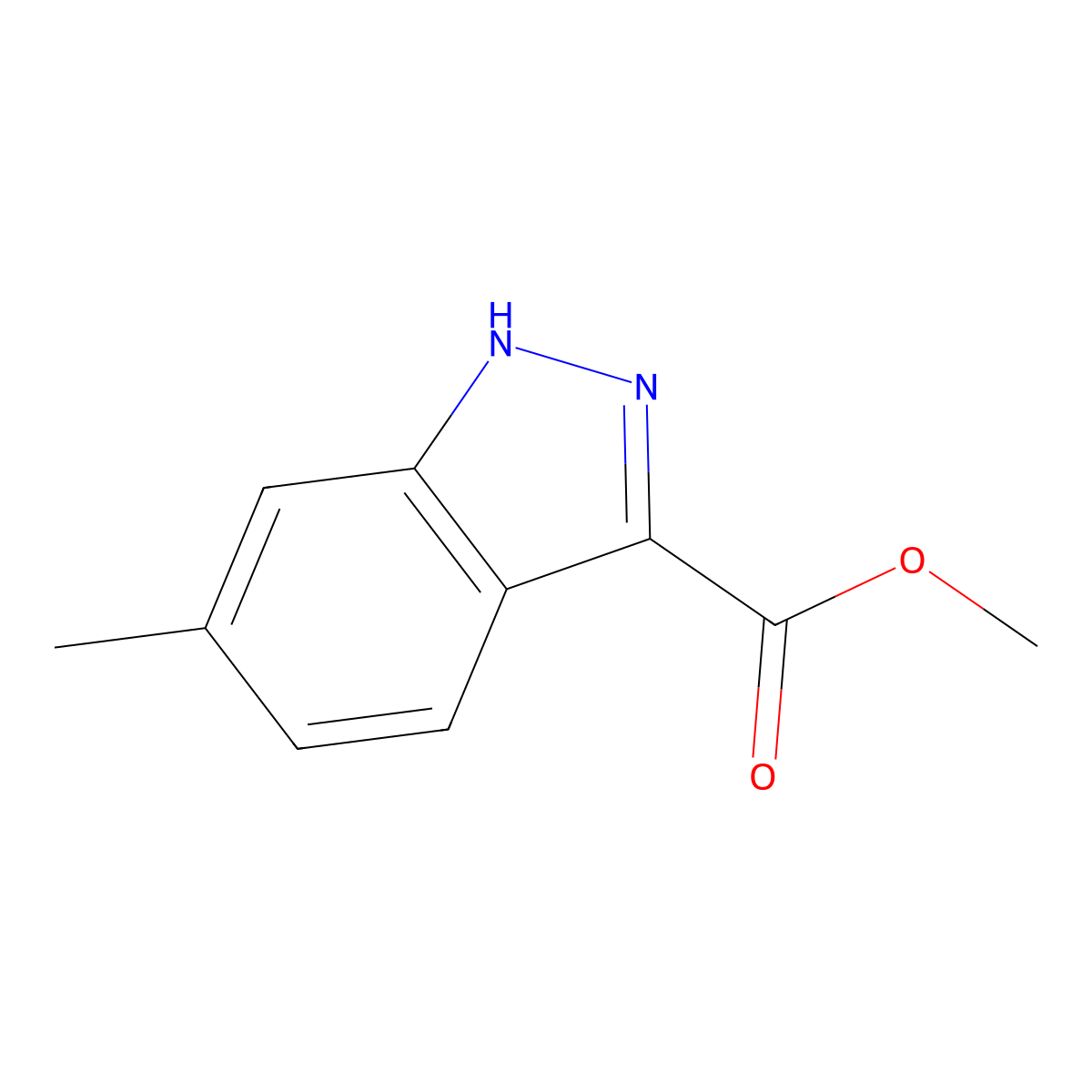 methyl 6-methyl-1H-indazole-3-carboxylate molecular structure, CAS 858227-11-9