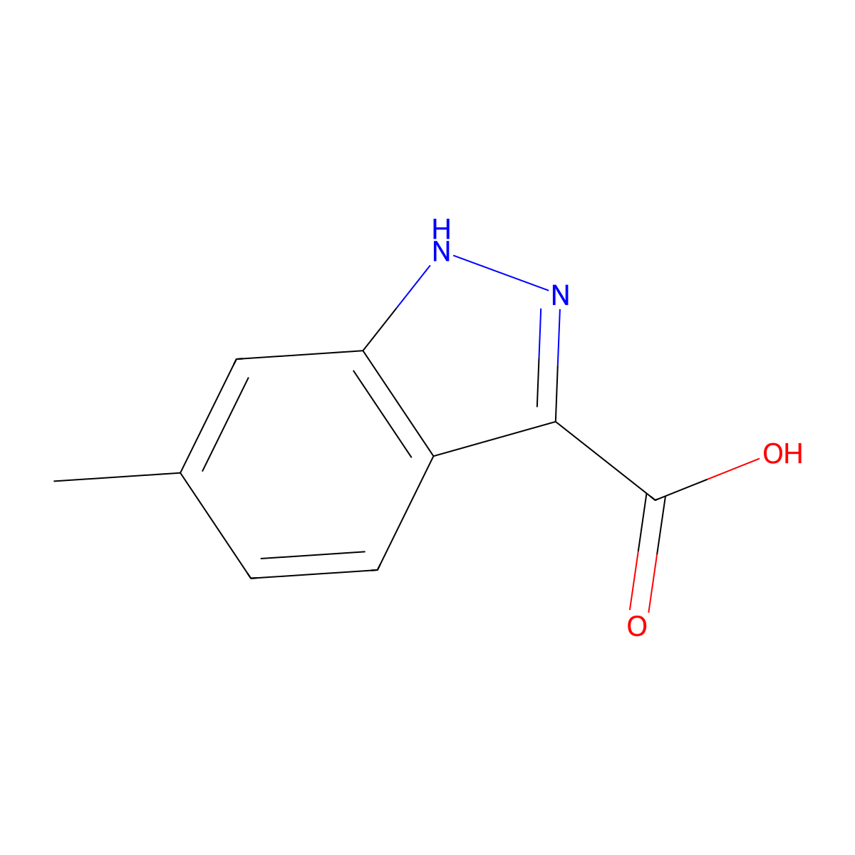 6-Methyl-1H-indazole-3-carboxylic acid molecular structure, CAS 858227-12-0