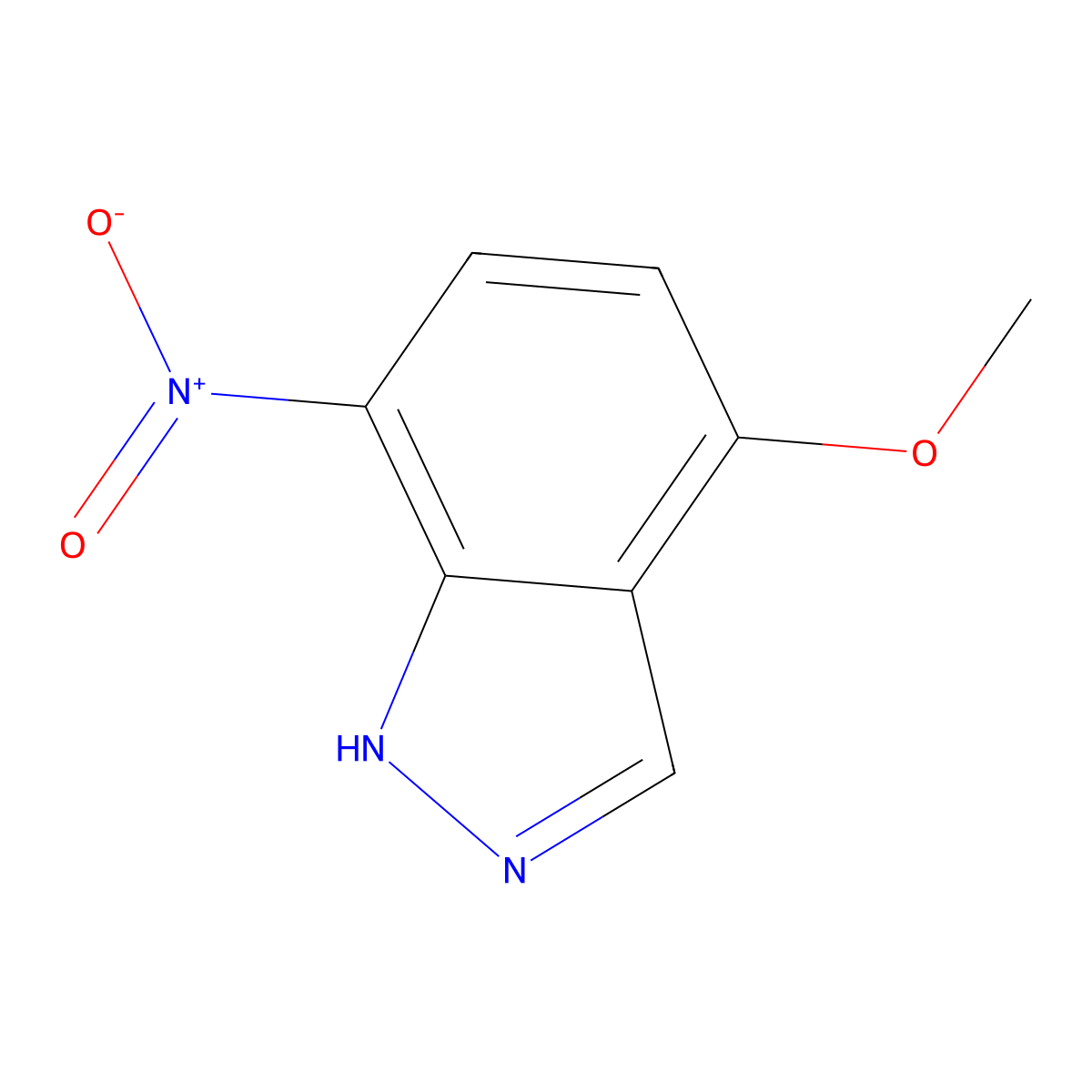 4-Methoxy-7-nitro-1H-indazole molecular structure, CAS 858227-26-6