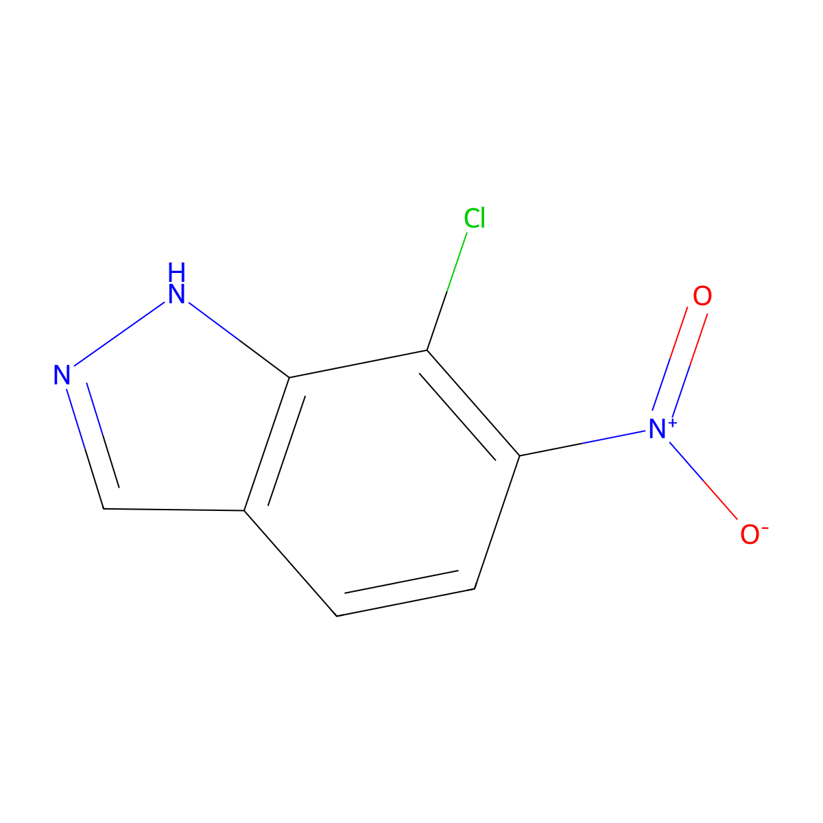1H-Indazole, 7-chloro-6-nitro- molecular structure, CAS 858227-32-4