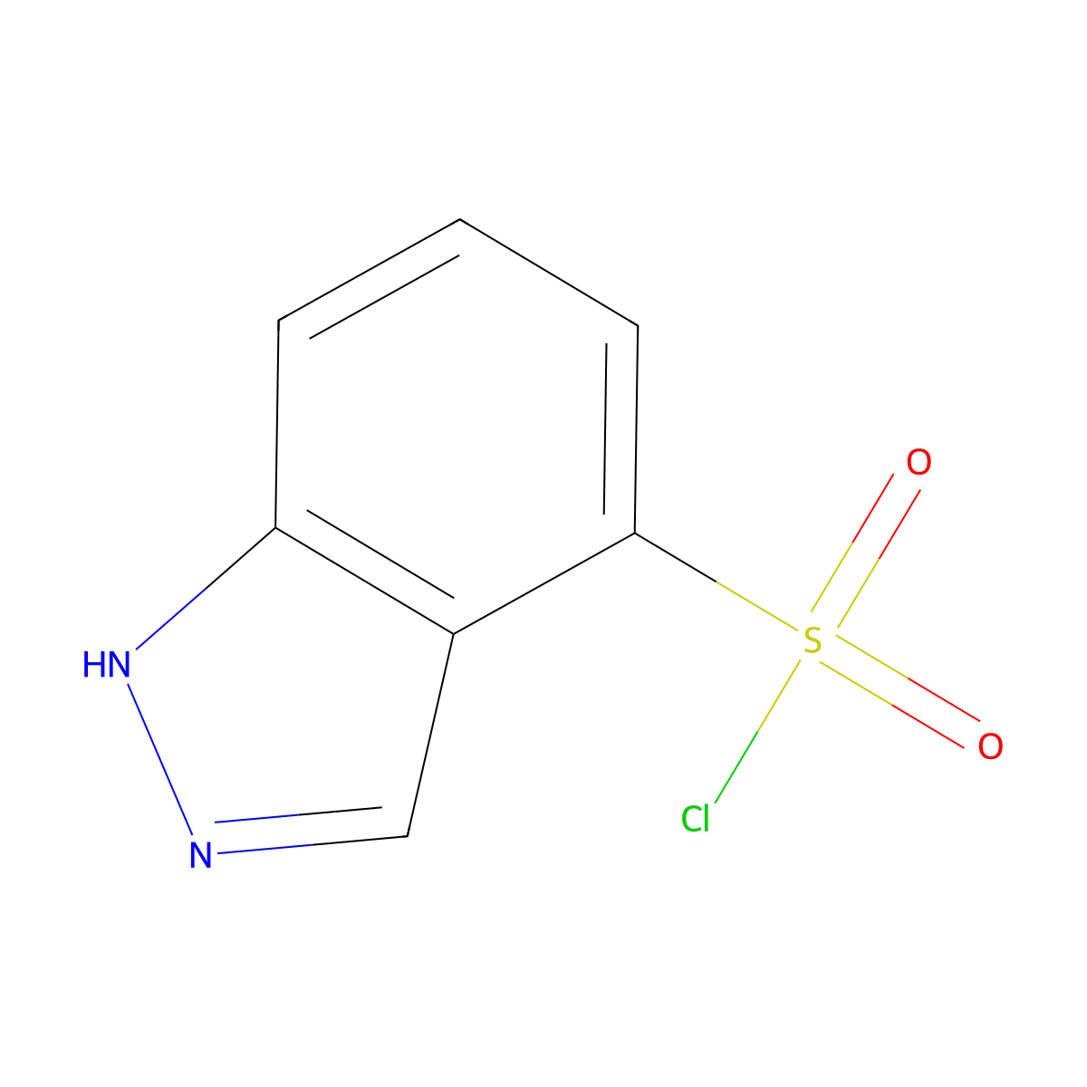 1H-indazole-4-sulfonyl chloride molecular structure, CAS 858227-51-7