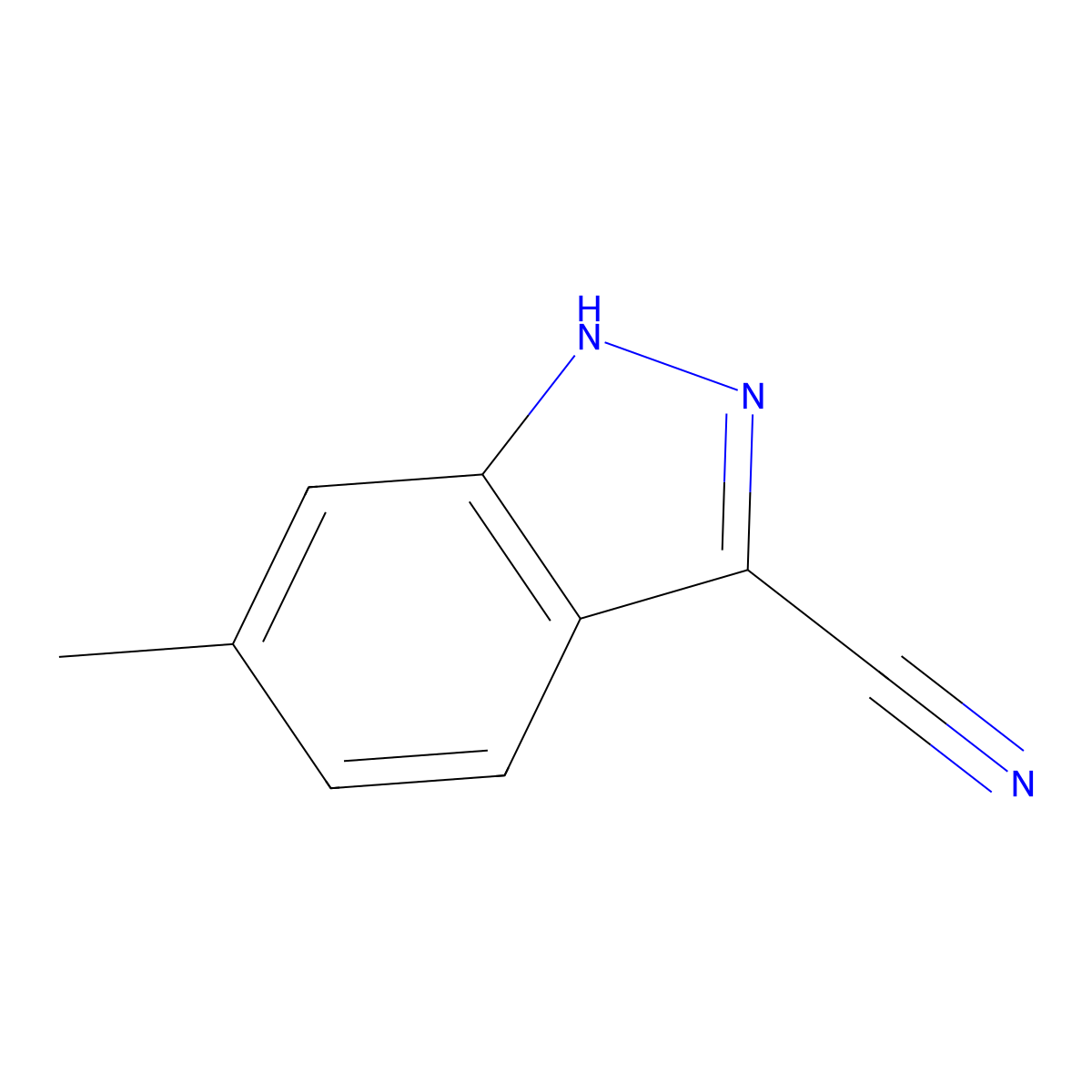 6-Methyl-1H-indazole-3-carbonitrile molecular structure, CAS 858227-54-0