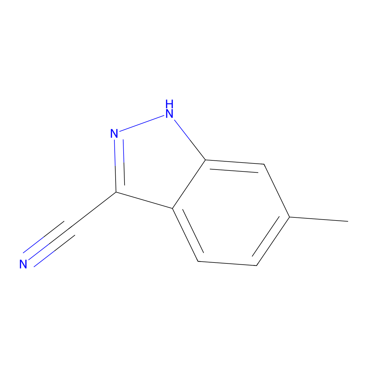 6-Methyl-1H-indazole-3-carbonitrile molecular structure, CAS 858227-54-0