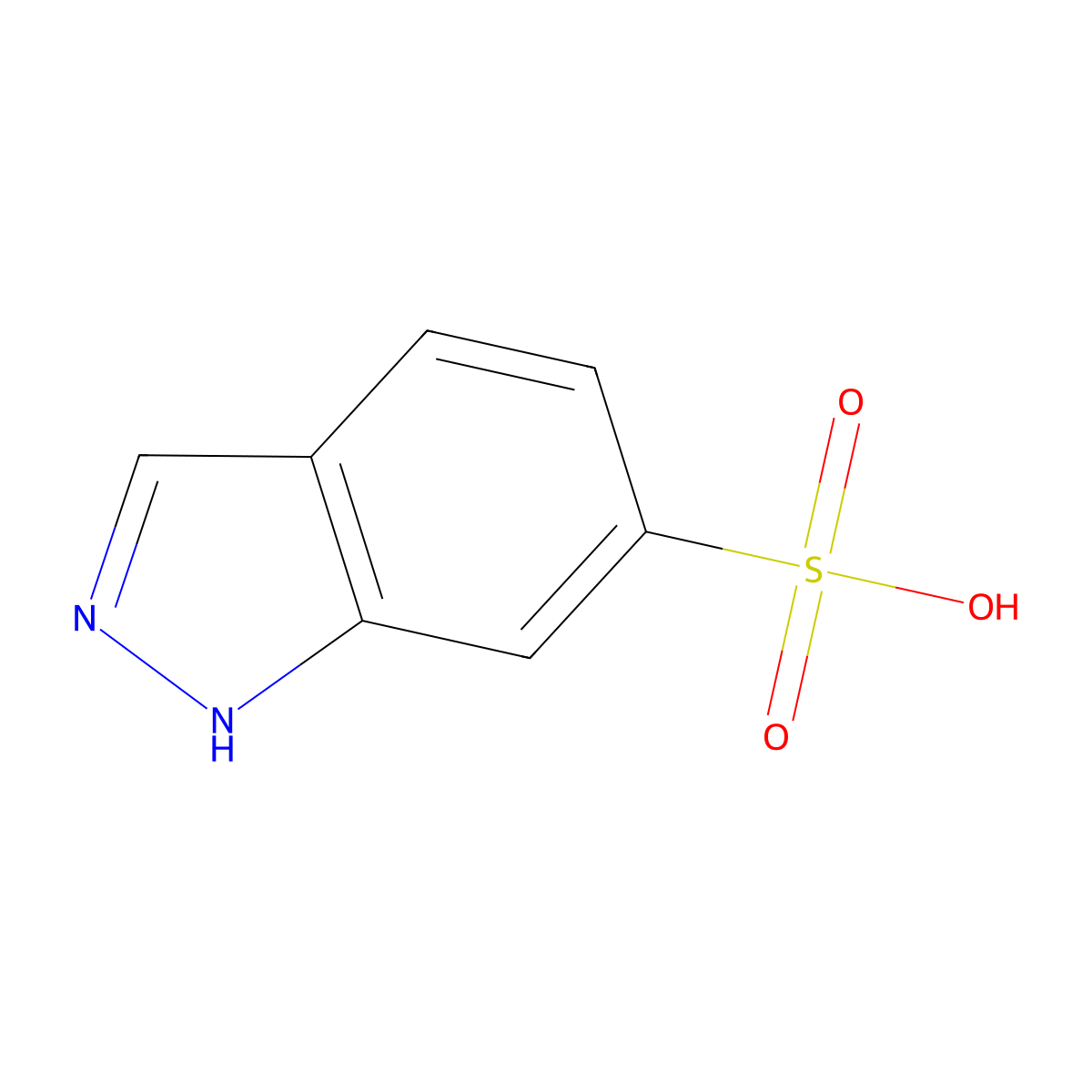 1H-Indazole-6-sulfonic acid molecular structure, CAS 858227-63-1