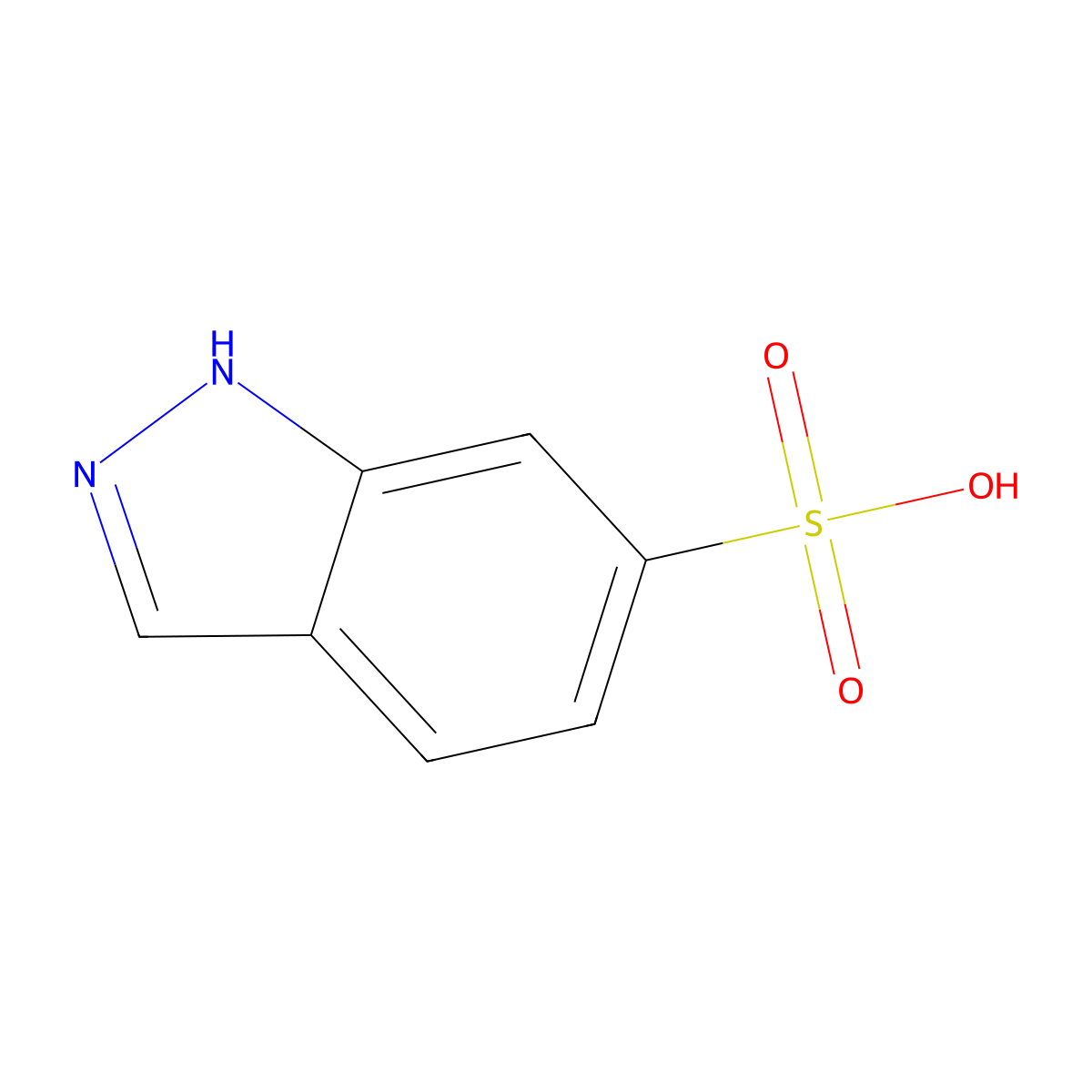 1H-Indazole-6-sulfonic acid molecular structure, CAS 858227-63-1