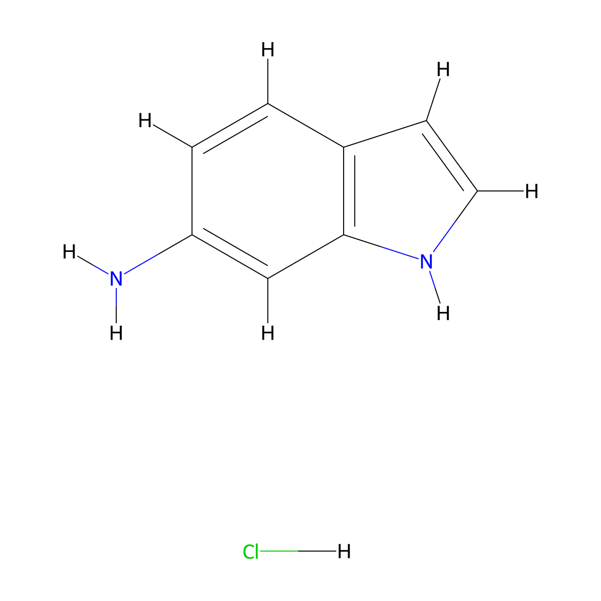 1H-Indol-6-amine hydrochloride molecular structure, CAS 858230-49-6