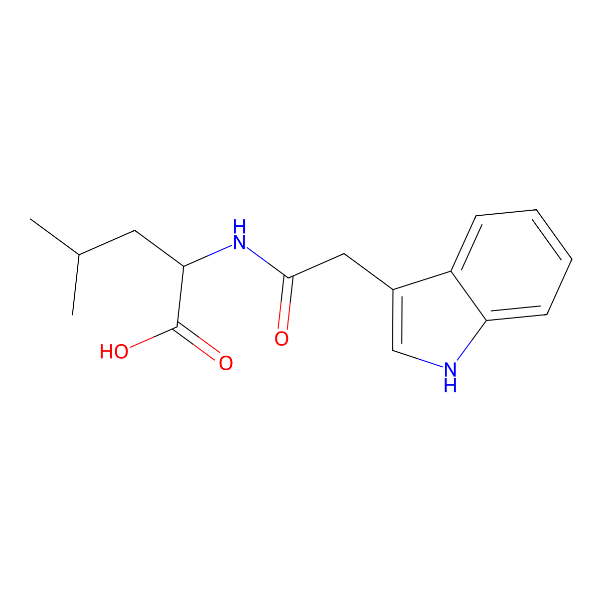 Indole-3-acetyl-L-leucine molecular structure, CAS 858232-71-0