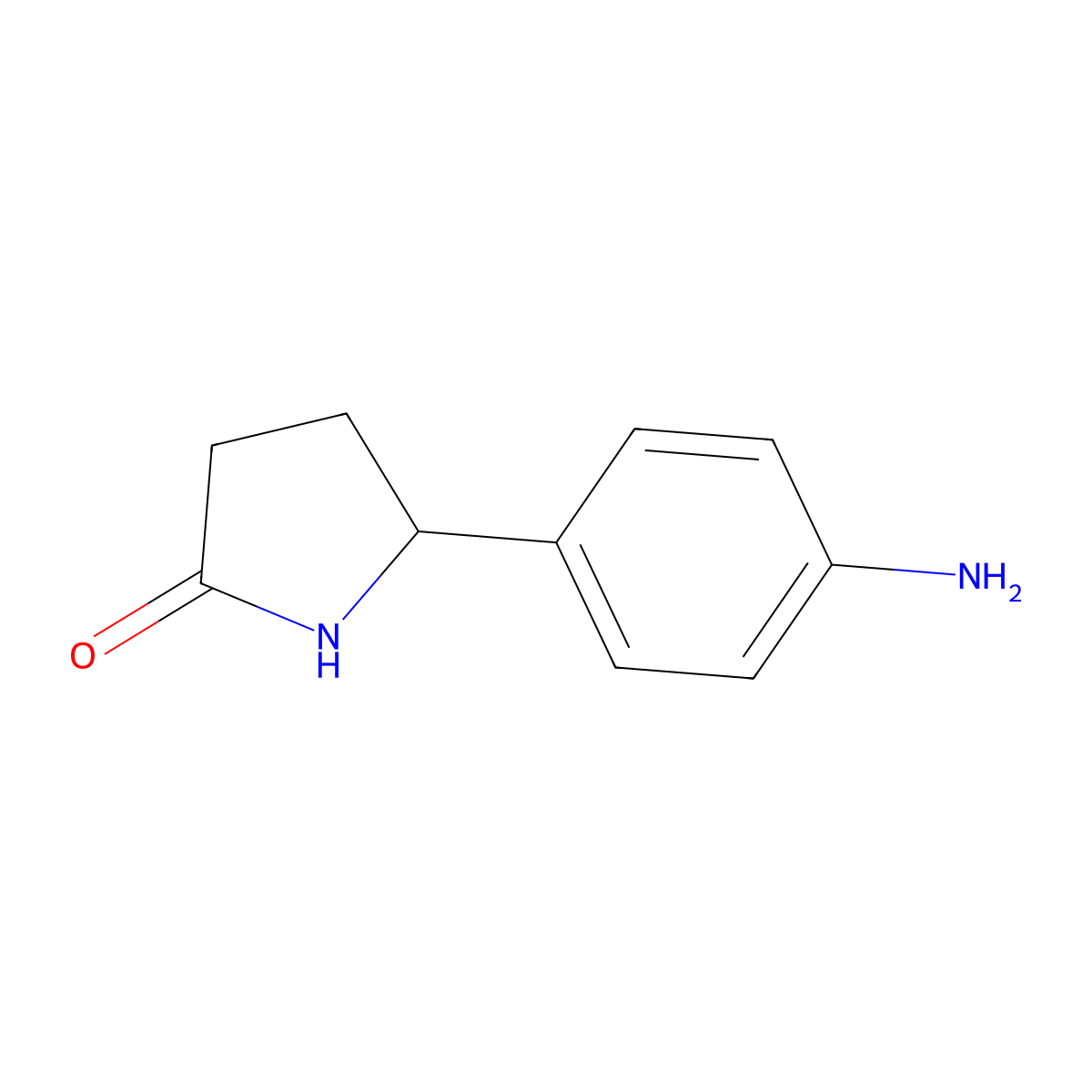5-(4-Aminophenyl)pyrrolidin-2-one molecular structure, CAS 858234-86-3