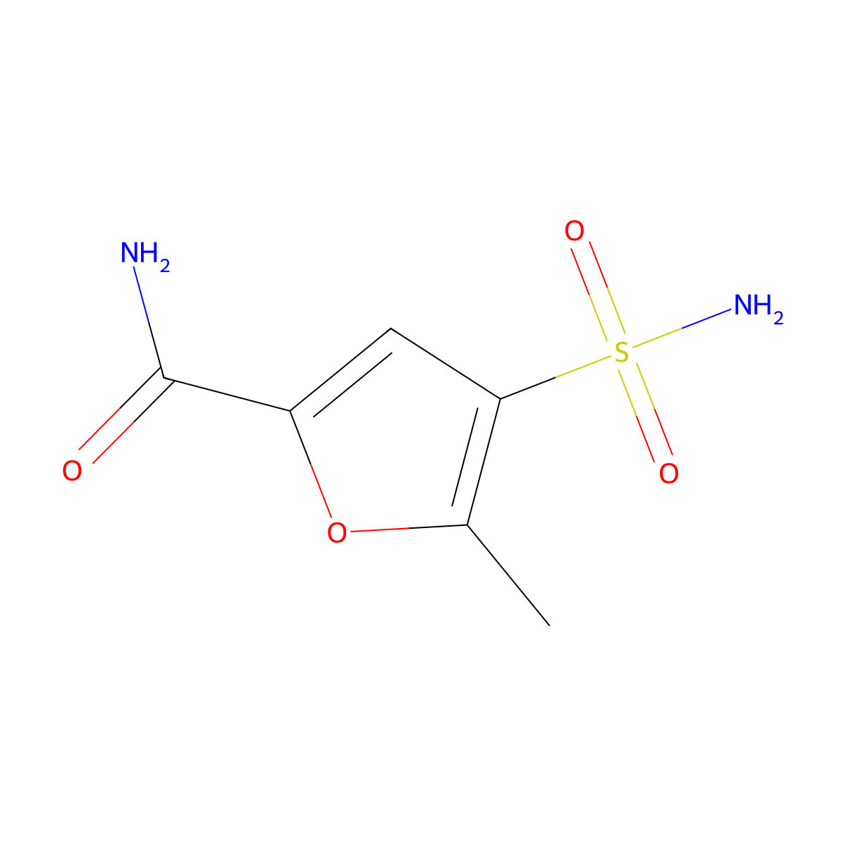 5-Methyl-4-sulfamoylfuran-2-carboxamide molecular structure, CAS 858245-15-5