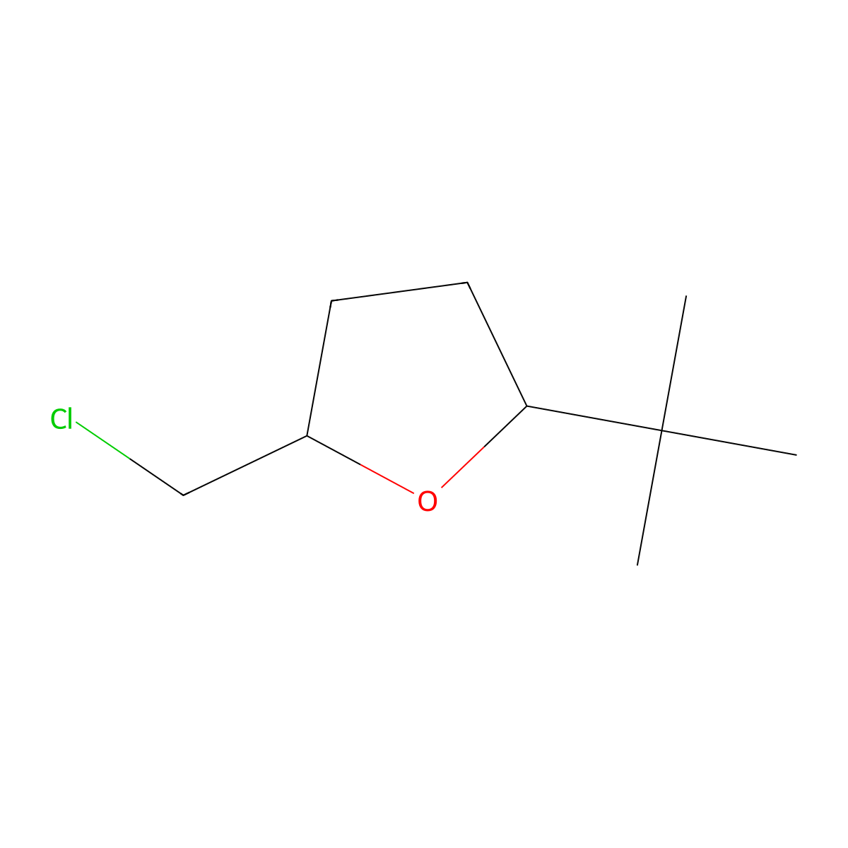 2-tert-Butyl-5-(chloromethyl)oxolane molecular structure, CAS 858245-26-8