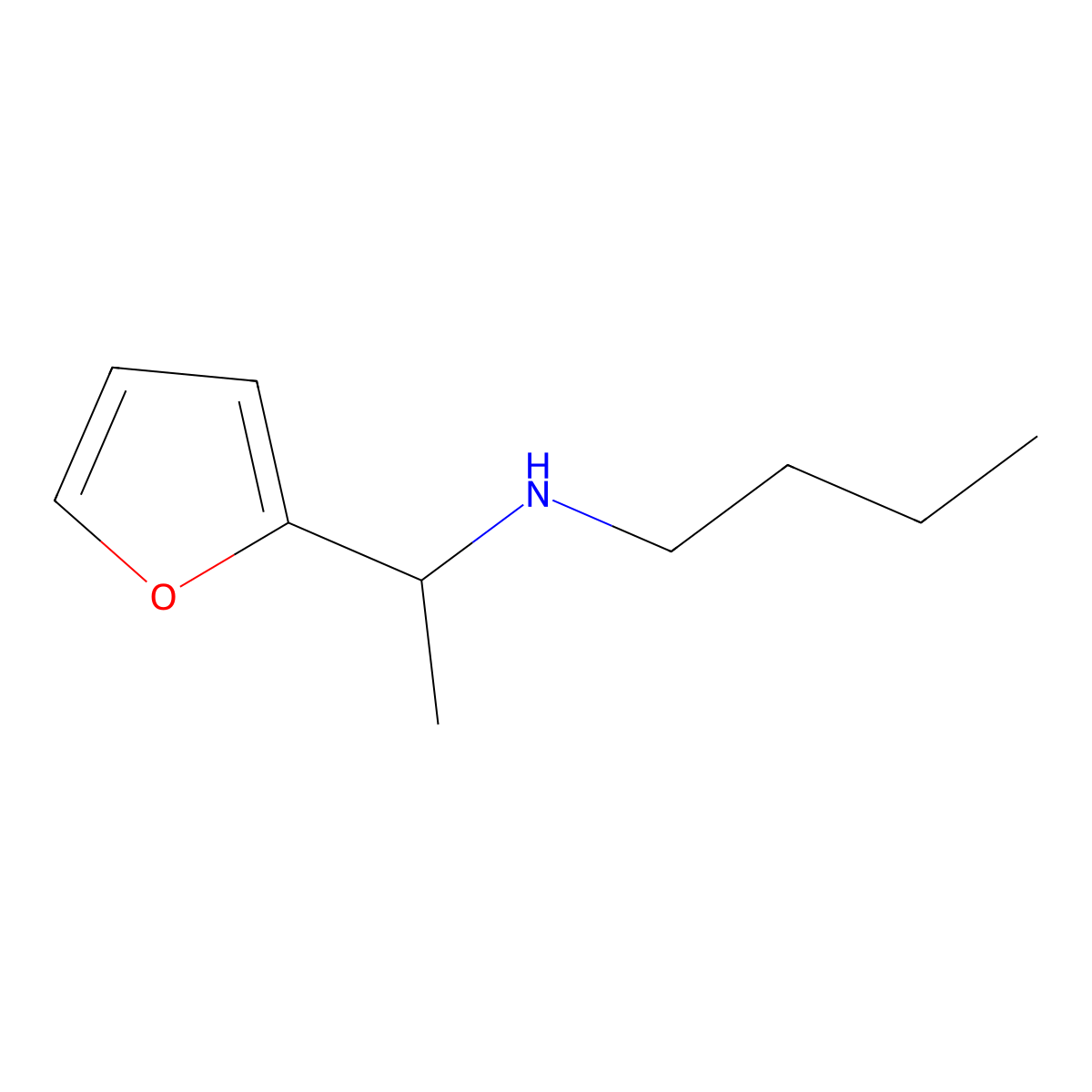 Butyl[1-(furan-2-YL)ethyl]amine molecular structure, CAS 858248-25-6
