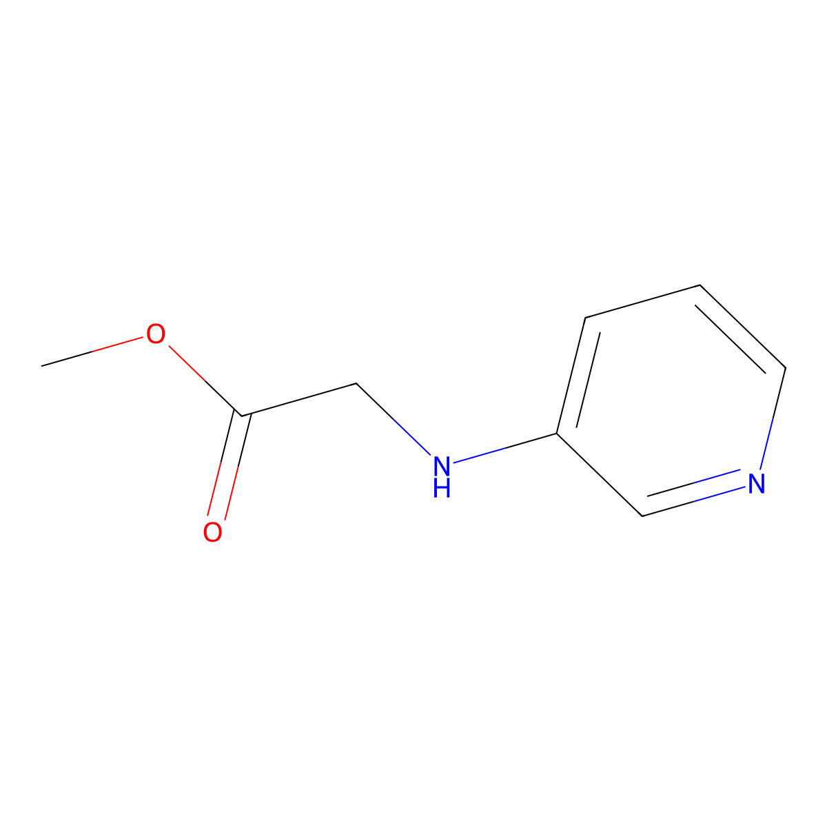 Methyl 2-[(pyridin-3-yl)amino]acetate molecular structure, CAS 858254-01-0
