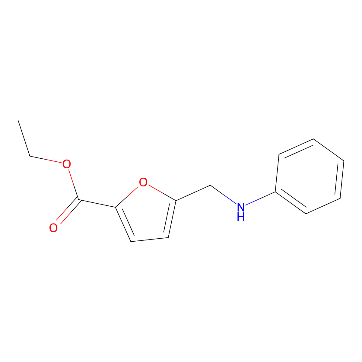 Ethyl 5-[(phenylamino)methyl]furan-2-carboxylate molecular structure, CAS 858255-75-1