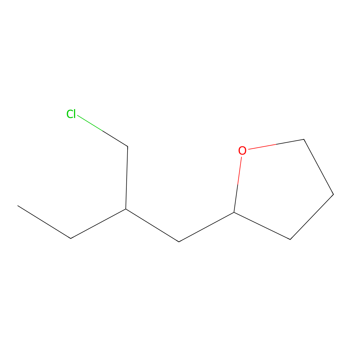2-[2-(Chloromethyl)butyl]oxolane molecular structure, CAS 858255-93-3