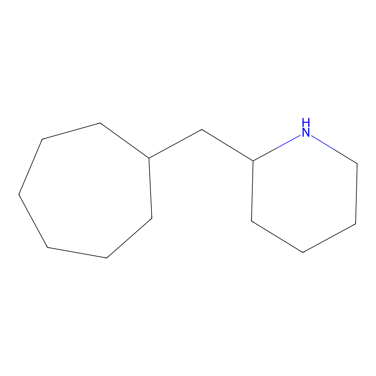 2-(Cycloheptylmethyl)piperidine molecular structure, CAS 858260-14-7