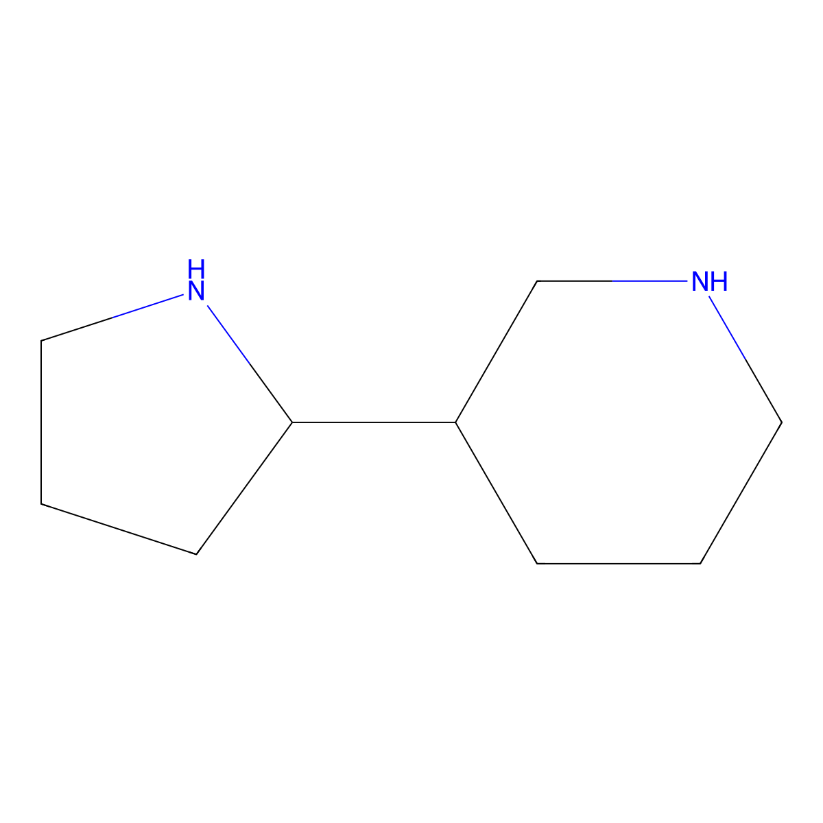 3-Pyrrolidin-2-ylpiperidine molecular structure, CAS 858262-19-8