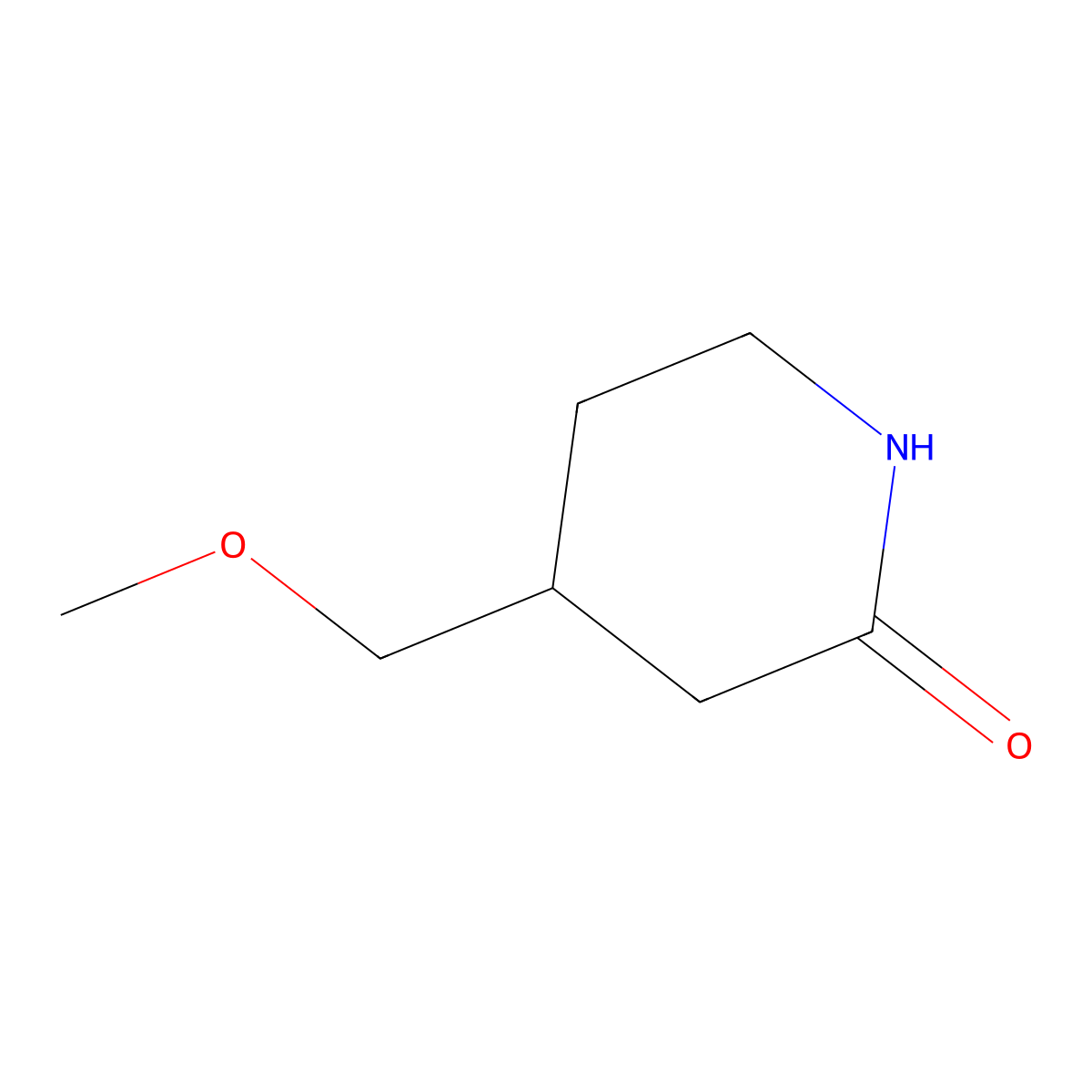 4-(Methoxymethyl)piperidin-2-one molecular structure, CAS 858263-30-6