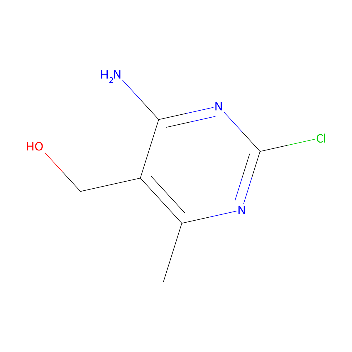 (4-Amino-2-chloro-6-methylpyrimidin-5-yl)methanol molecular structure, CAS 858269-23-5