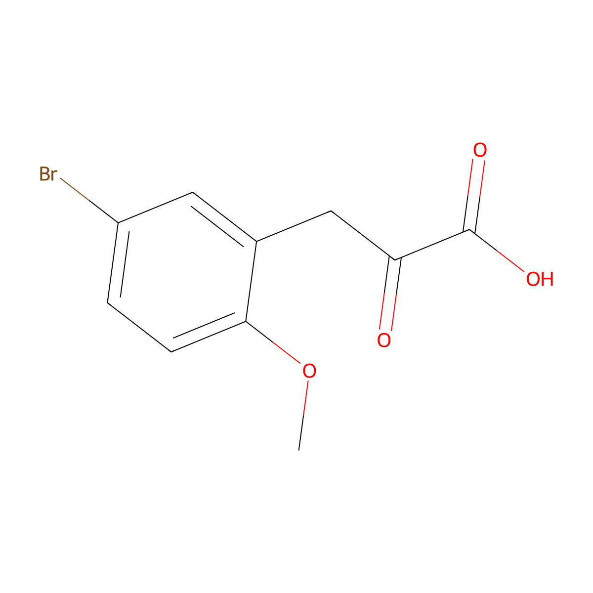 3-(5-Bromo-2-methoxyphenyl)-2-oxopropanoic acid molecular structure, CAS 858276-17-2