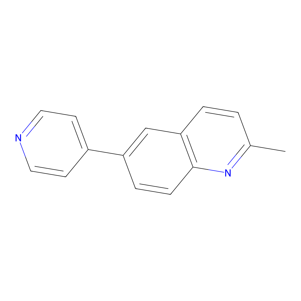 2-Methyl-6-(4-pyridinyl)quinoline molecular structure, CAS 858276-44-5