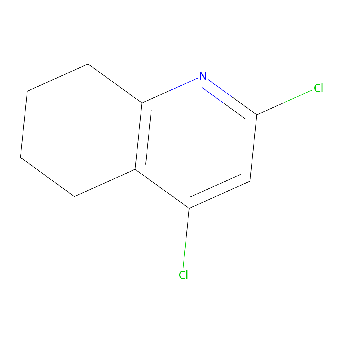 2,4-Dichloro-5,6,7,8-tetrahydroquinoline molecular structure, CAS 858279-01-3
