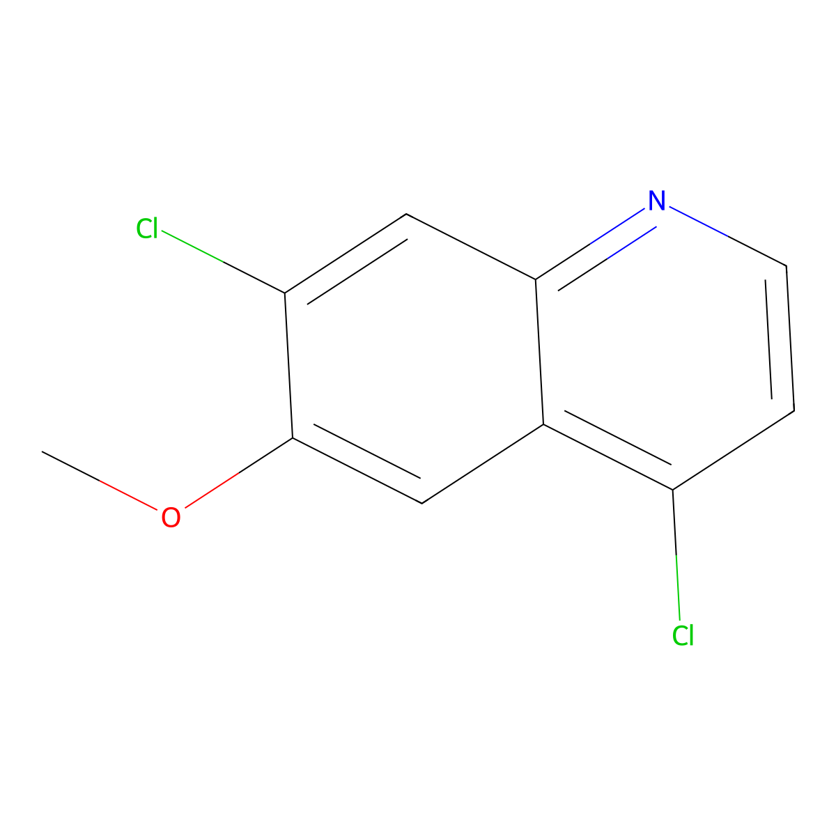 4,7-Dichloro-6-methoxyquinoline molecular structure, CAS 858279-05-7