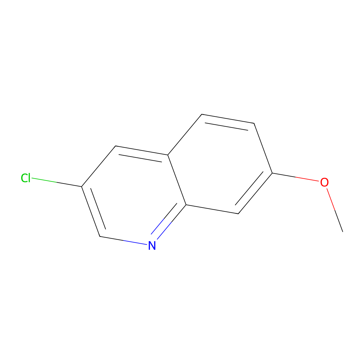 3-Chloro-7-methoxyquinoline molecular structure, CAS 858279-19-3
