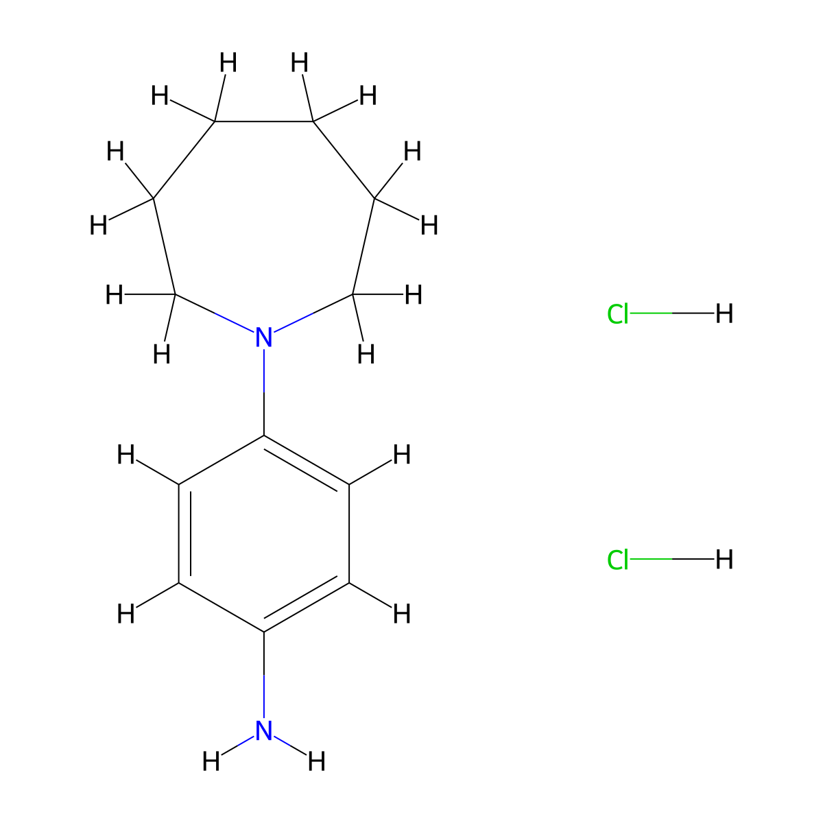 4-(Azepan-1-yl)aniline dihydrochloride molecular structure, CAS 858343-14-3