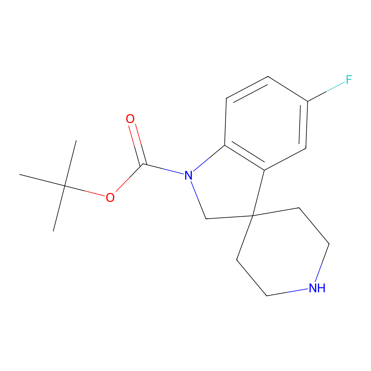 1-Boc-5-Fluorospiro[indoline-3,4'-piperidine] molecular structure, CAS 858351-47-0