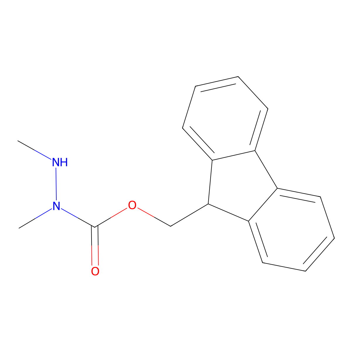 (9H-fluoren-9-yl)methyl 1,2-dimethylhydrazinecarboxylate molecular structure, CAS 858353-45-4