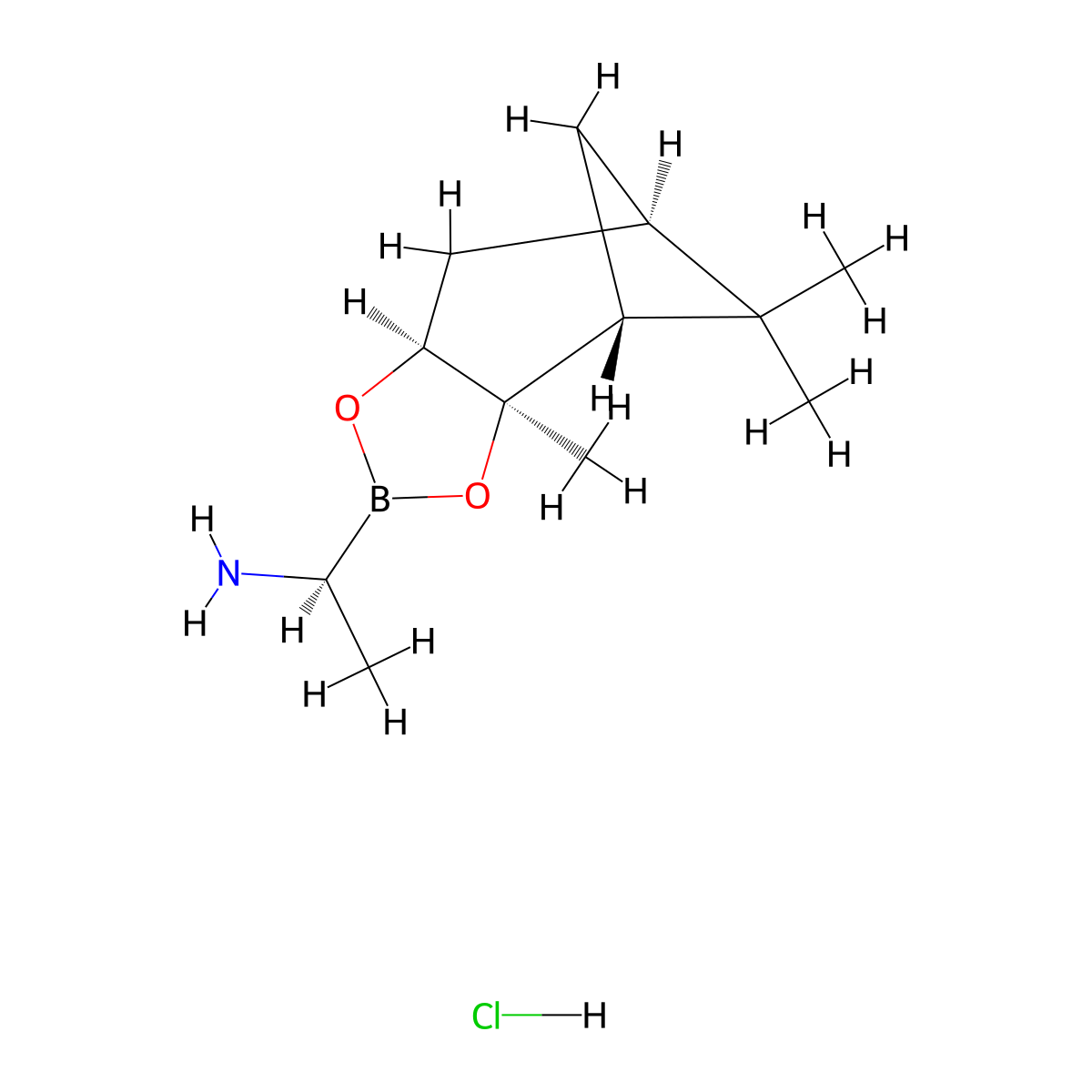 (S)-BoroAla-(-)-Pinanediol-HCl molecular structure, CAS 858354-78-6