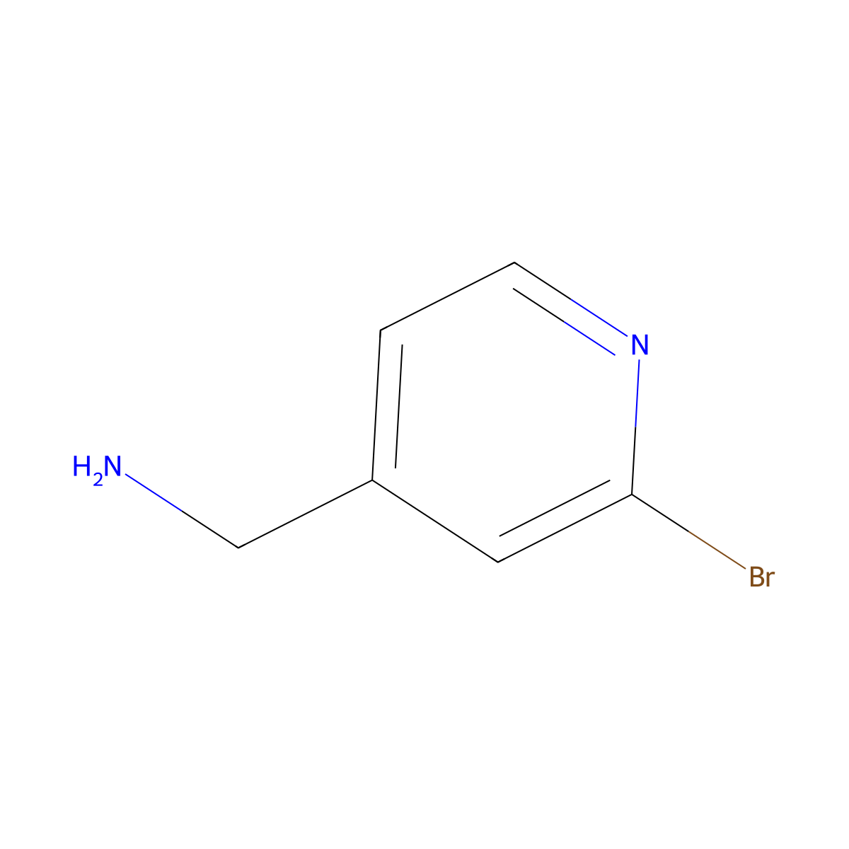(2-Bromopyridin-4-yl)methanamine molecular structure, CAS 858362-82-0